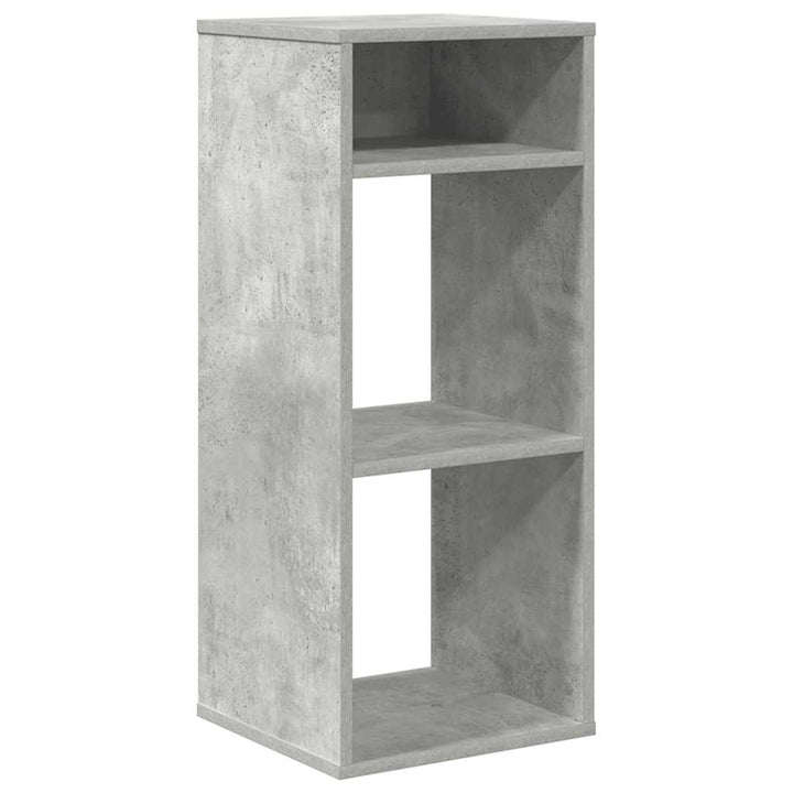 bogreol 34x31x80 cm konstrueret træ betongrå
