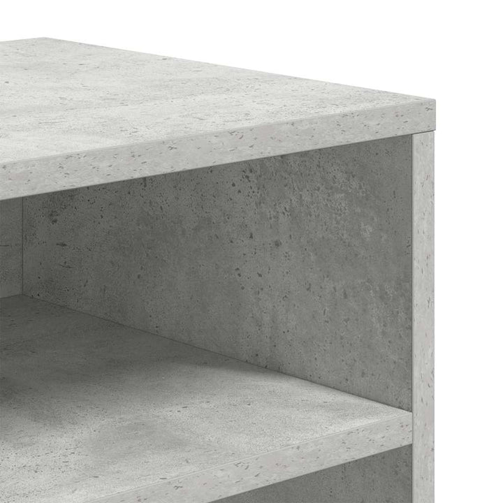 bogreol 66x31x80 cm konstrueret træ betongrå