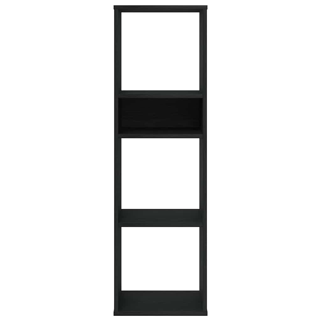 bogreol 34x31x112 cm konstrueret træ sort