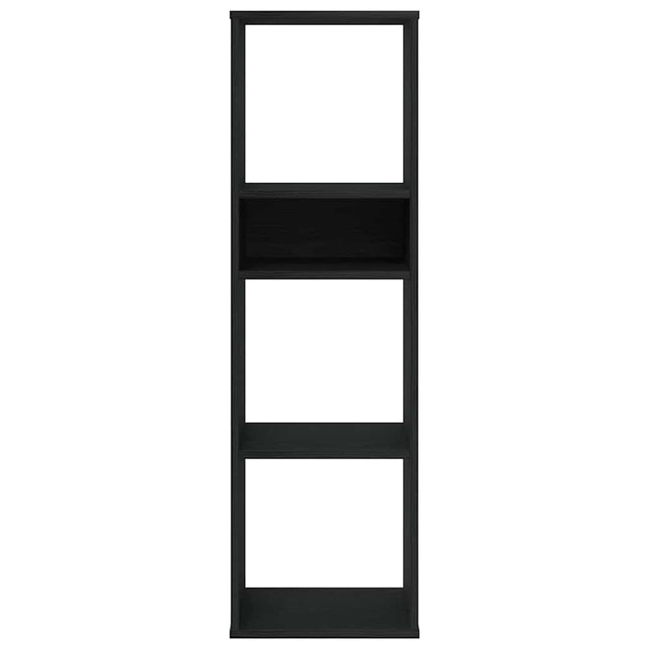 bogreol 34x31x112 cm konstrueret træ sort