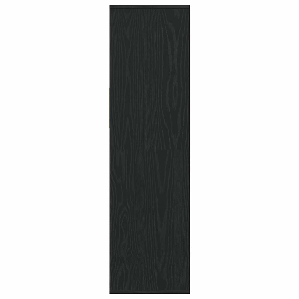 bogreol 34x31x112 cm konstrueret træ sort