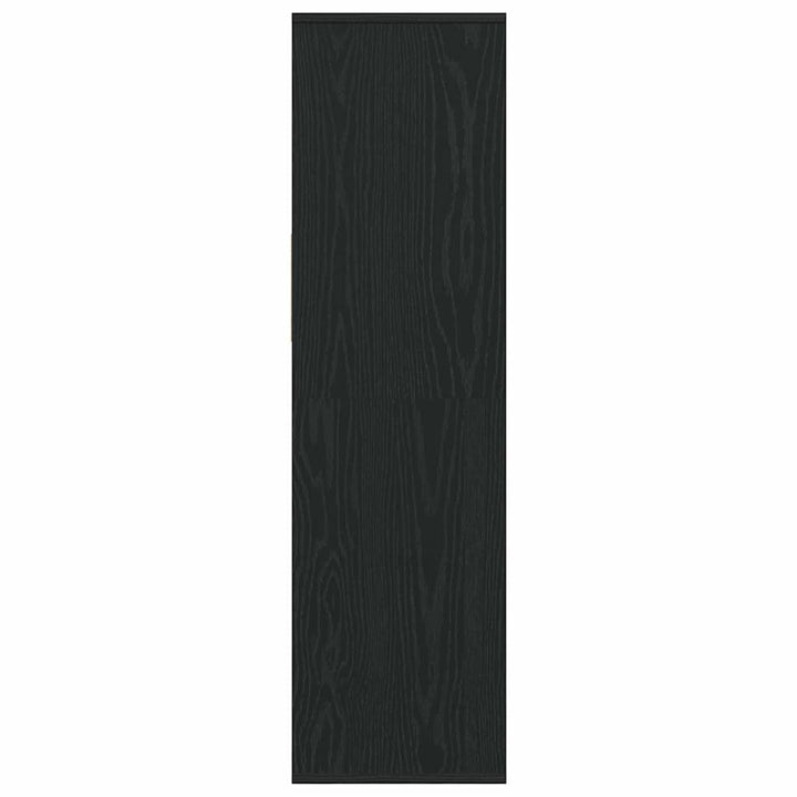 bogreol 34x31x112 cm konstrueret træ sort