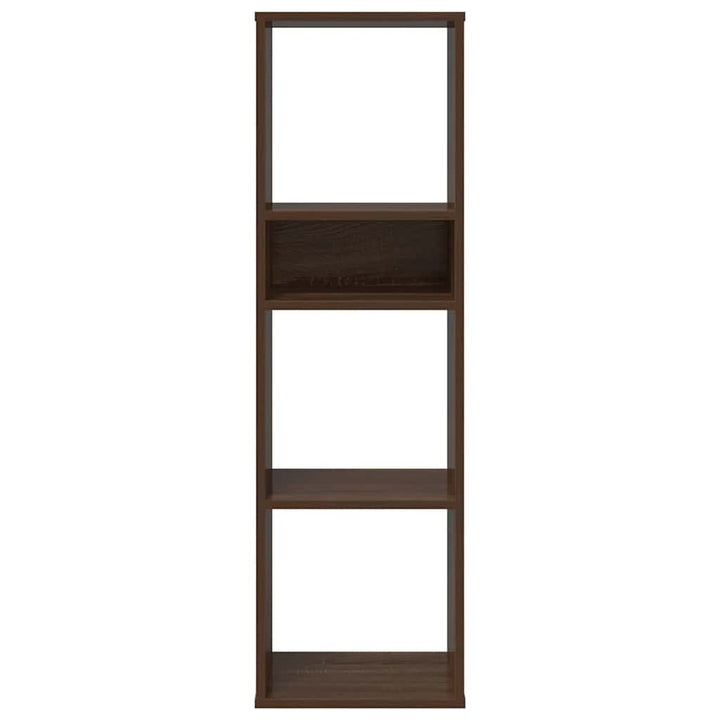 bogreol 34x31x112 cm konstrueret træ brun egetræsfarve