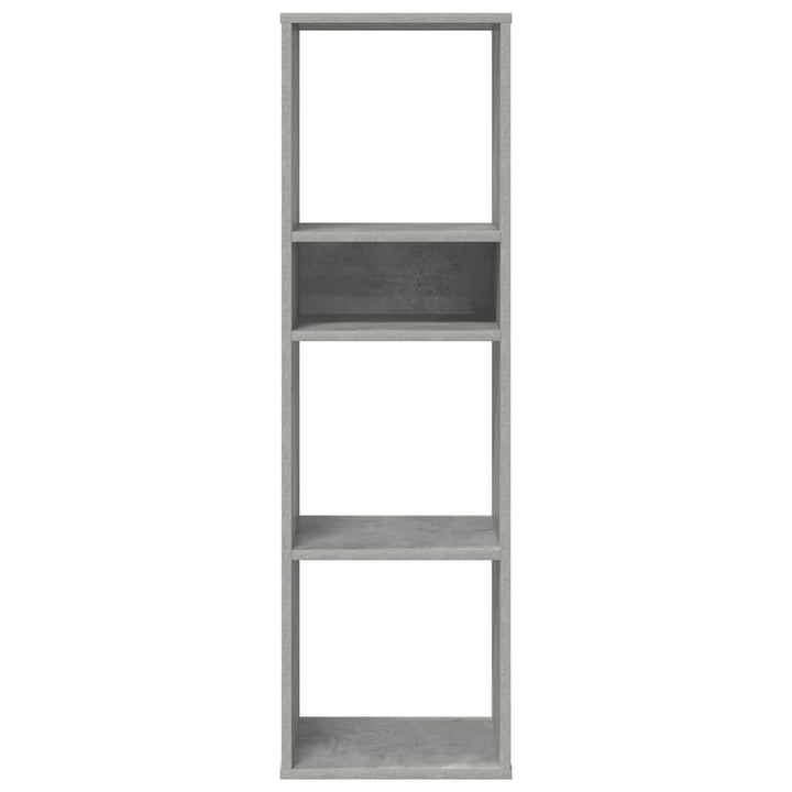 bogreol 34x31x112 cm konstrueret træ betongrå