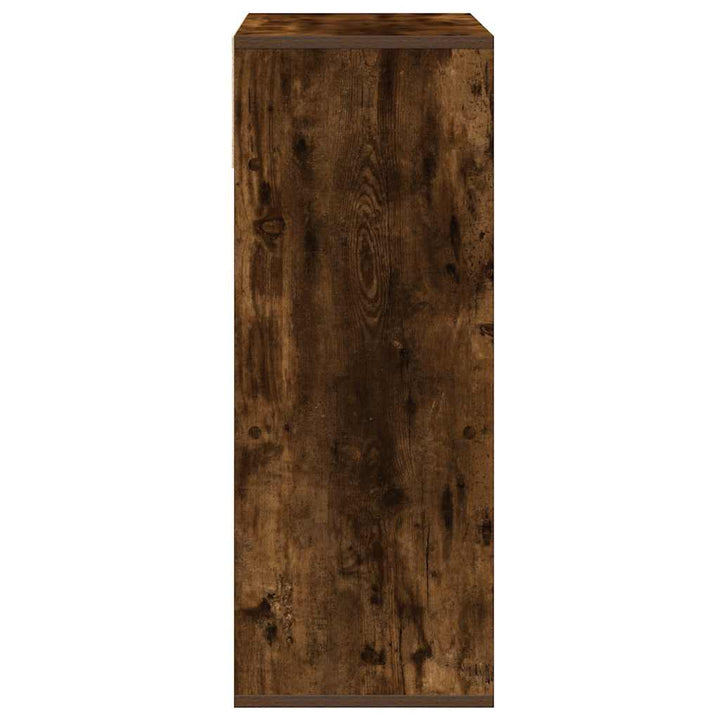 bogreol 66x31x80 cm konstrueret træ røget egetræ