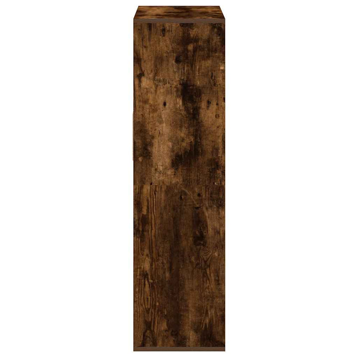 bogreol 66x31x112 cm konstrueret træ røget egetræ