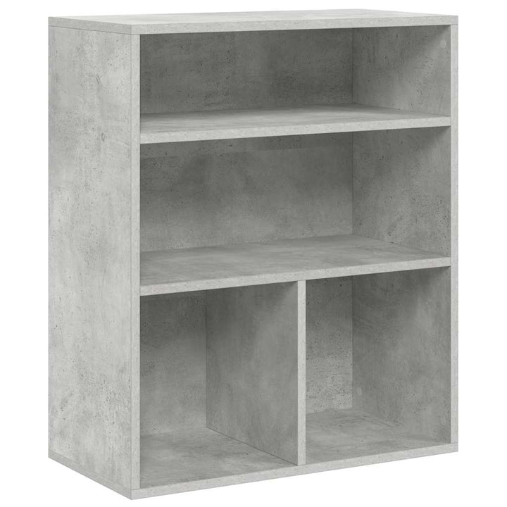 bogreol 60x30x71,5 cm konstrueret træ betongrå
