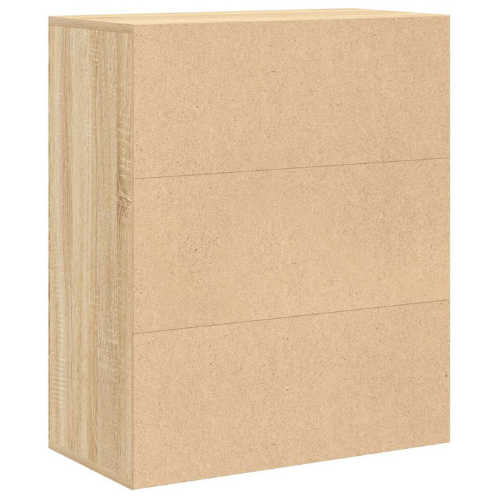 bogreol 60x30x71,5 cm konstrueret træ sonoma-eg