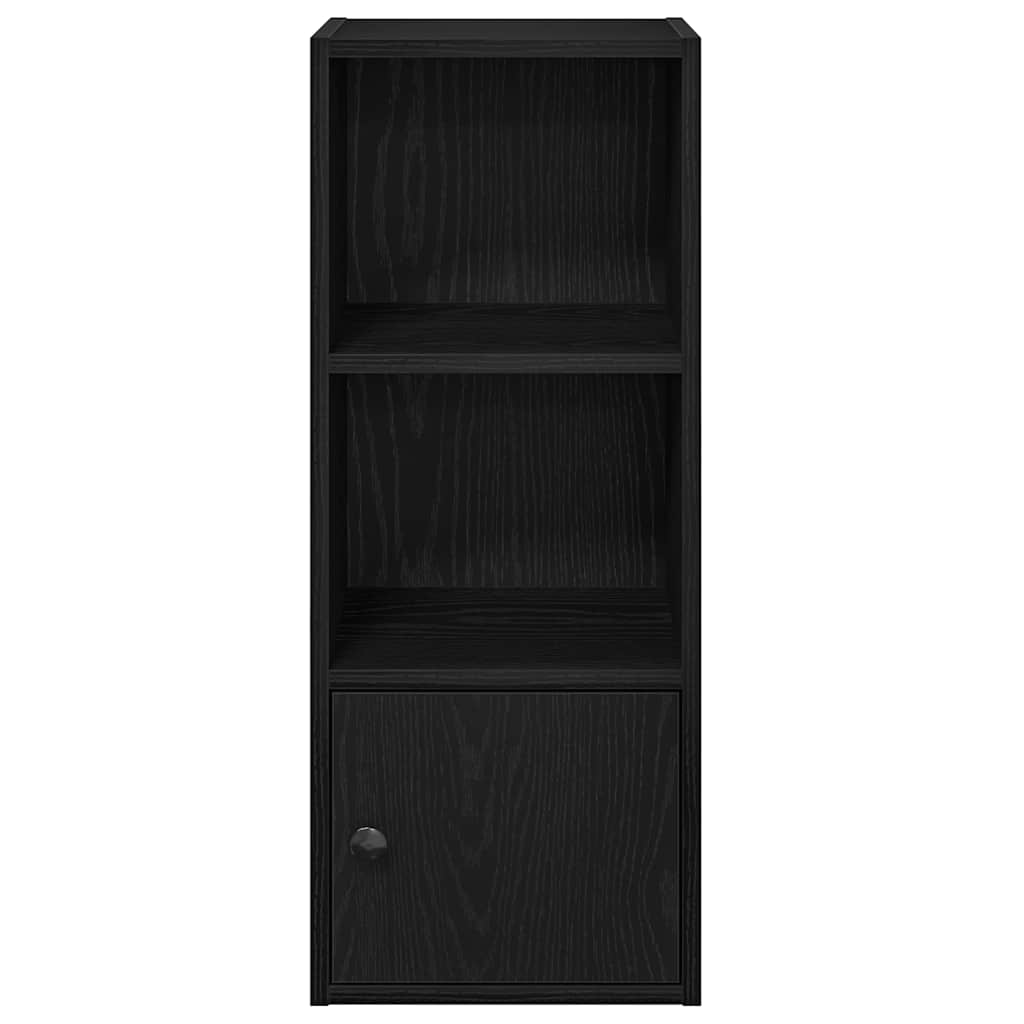 bogreol 31x24x77 cm konstrueret træ sort-eg
