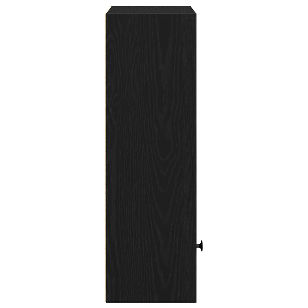bogreol 31x24x77 cm konstrueret træ sort-eg