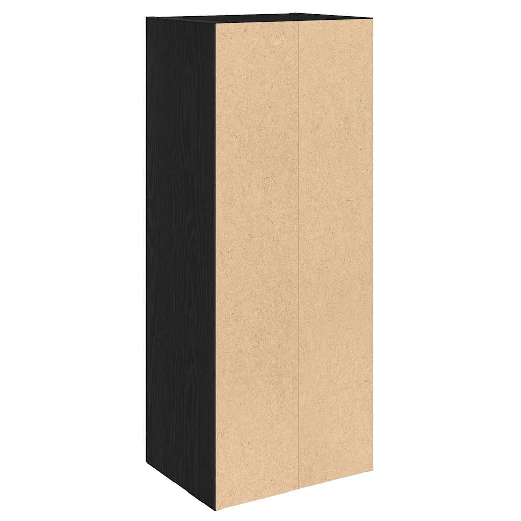 bogreol 31x24x77 cm konstrueret træ sort-eg