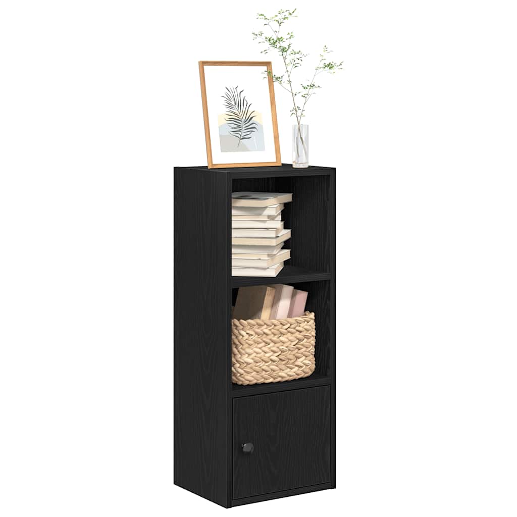 bogreol 31x24x77 cm konstrueret træ sort-eg