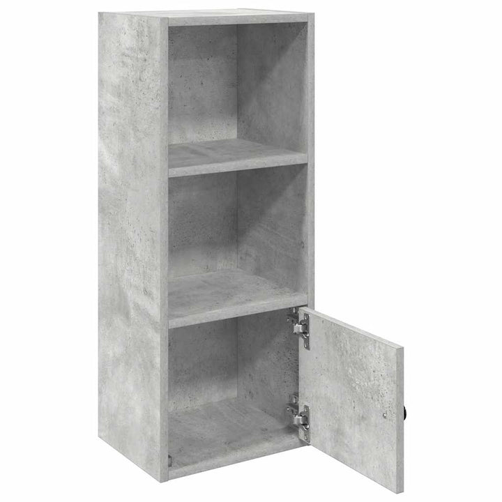 bogreol 31x24x77 cm konstrueret træ betongrå