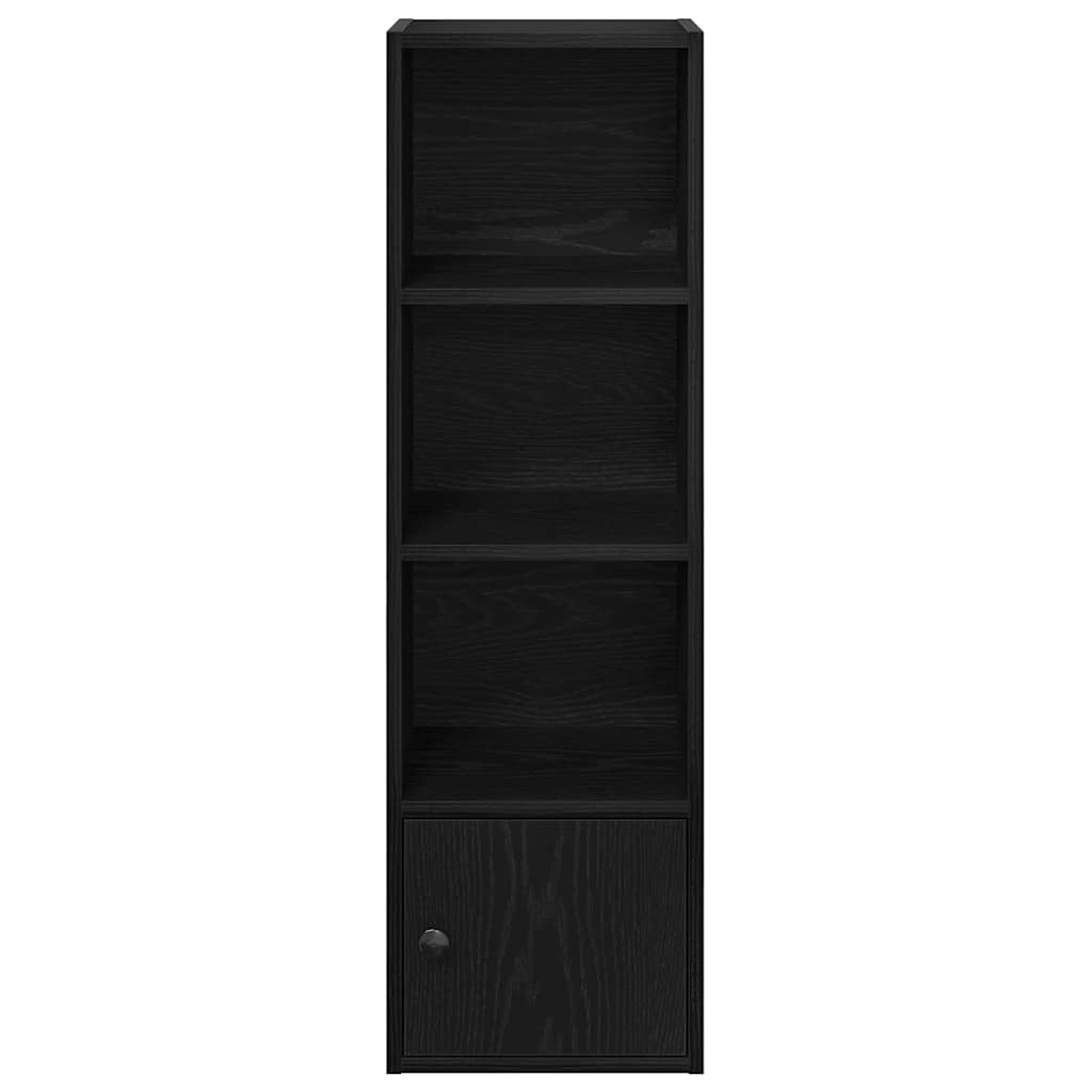bogreol 31x24x102 cm konstrueret træ sort-eg
