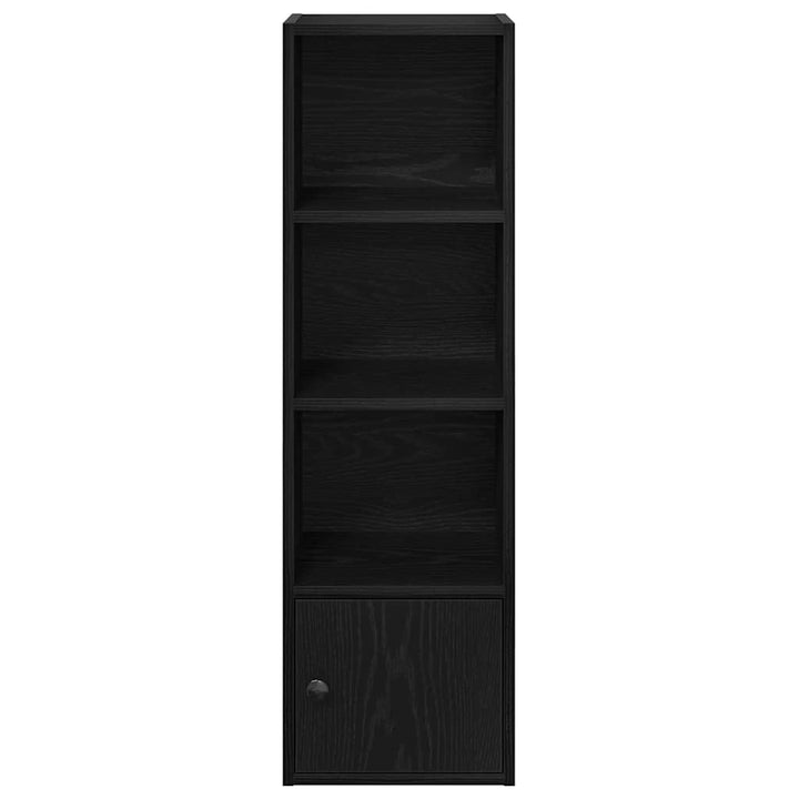 bogreol 31x24x102 cm konstrueret træ sort-eg