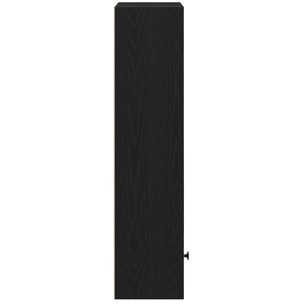 bogreol 31x24x102 cm konstrueret træ sort-eg
