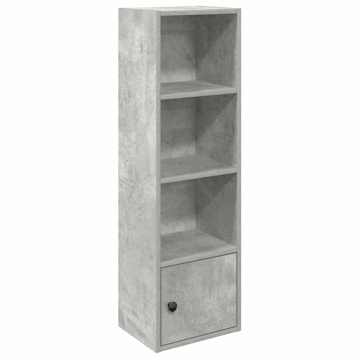 bogreol 31x24x102 cm konstrueret træ betongrå