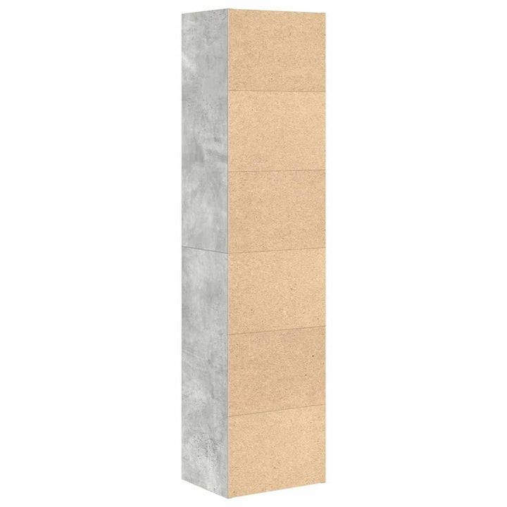 bogreol 31x24x127 cm konstrueret træ betongrå