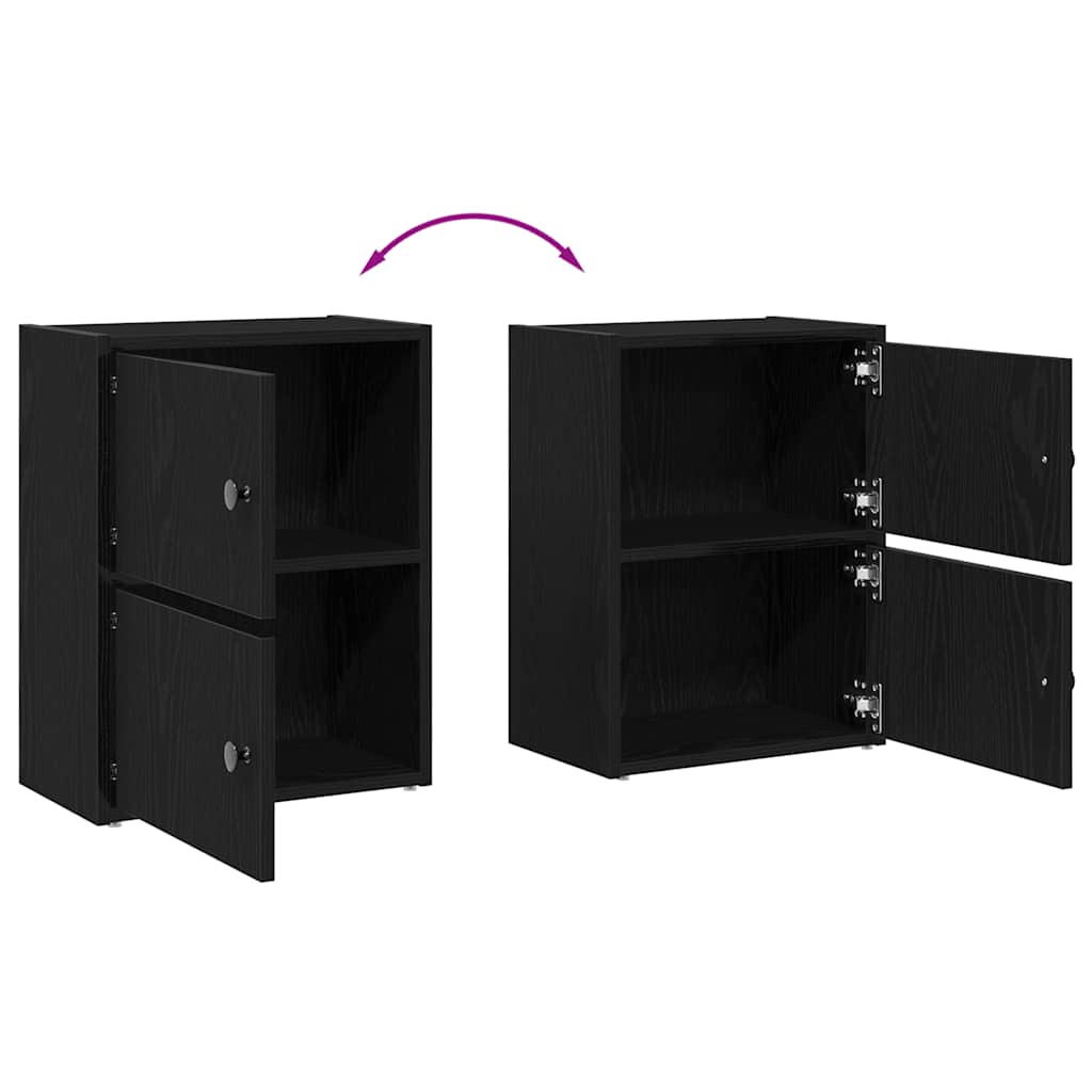 bogreol 40x24x52 cm konstrueret træ sort-eg