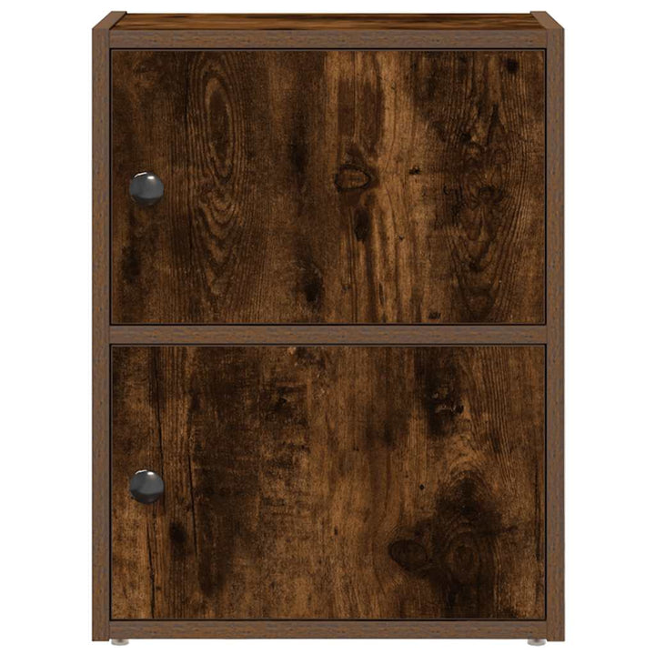 bogreol 40x24x52 cm konstrueret træ røget egetræsfarve