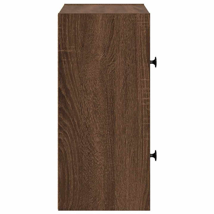 bogreol 40x24x52 cm konstrueret træ brun egetræsfarve