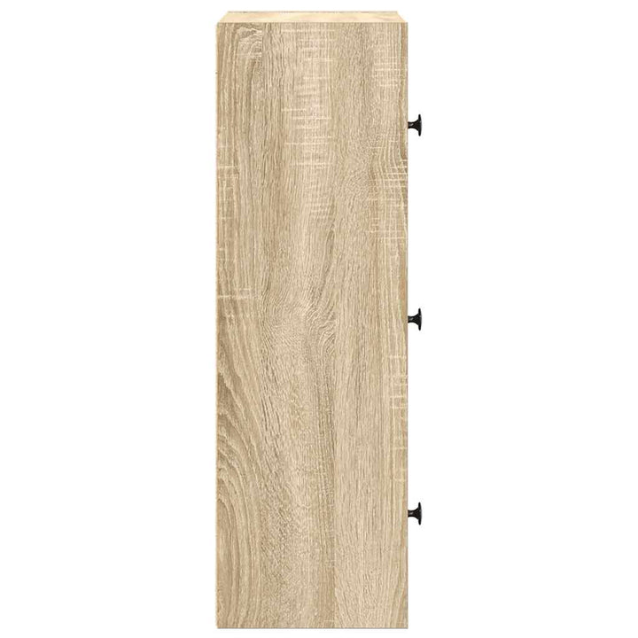 bogreol 40x24x77 cm konstrueret træ sonoma-eg