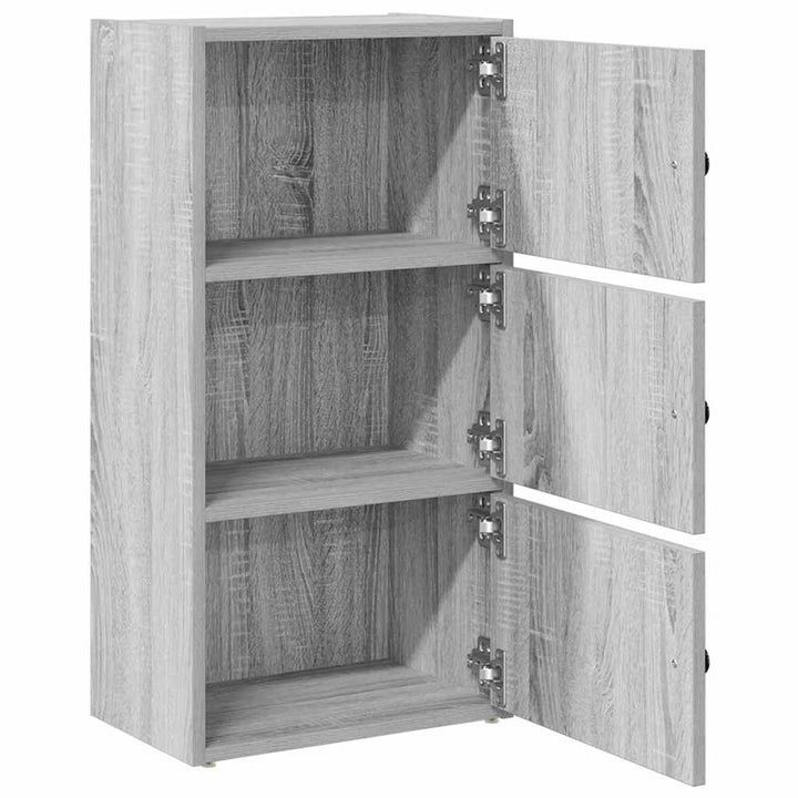 bogreol 40x24x77 cm konstrueret træ grå sonoma-eg