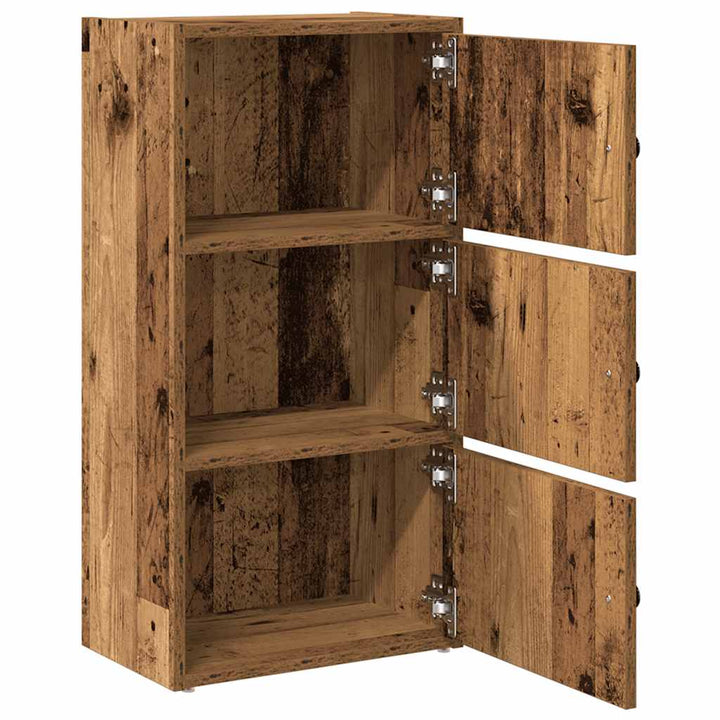 bogreol 40x24x77 cm konstrueret træ antikt træ