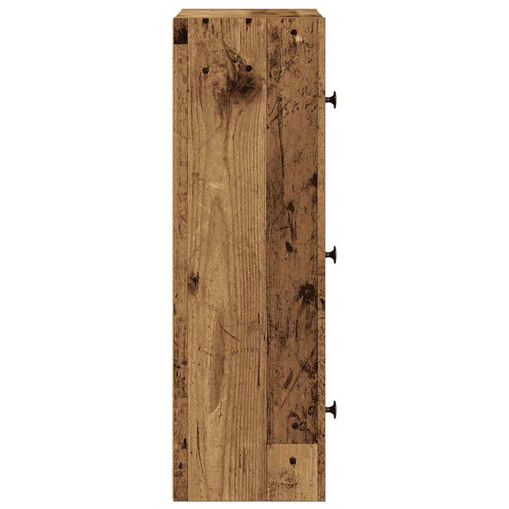 bogreol 40x24x77 cm konstrueret træ antikt træ