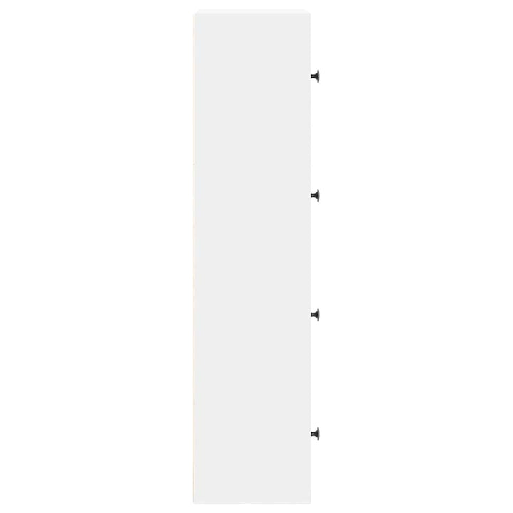 bogreol 40x24x102 cm konstrueret træ hvid