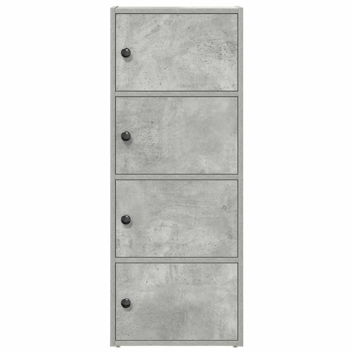 bogreol 40x24x102 cm konstrueret træ betongrå