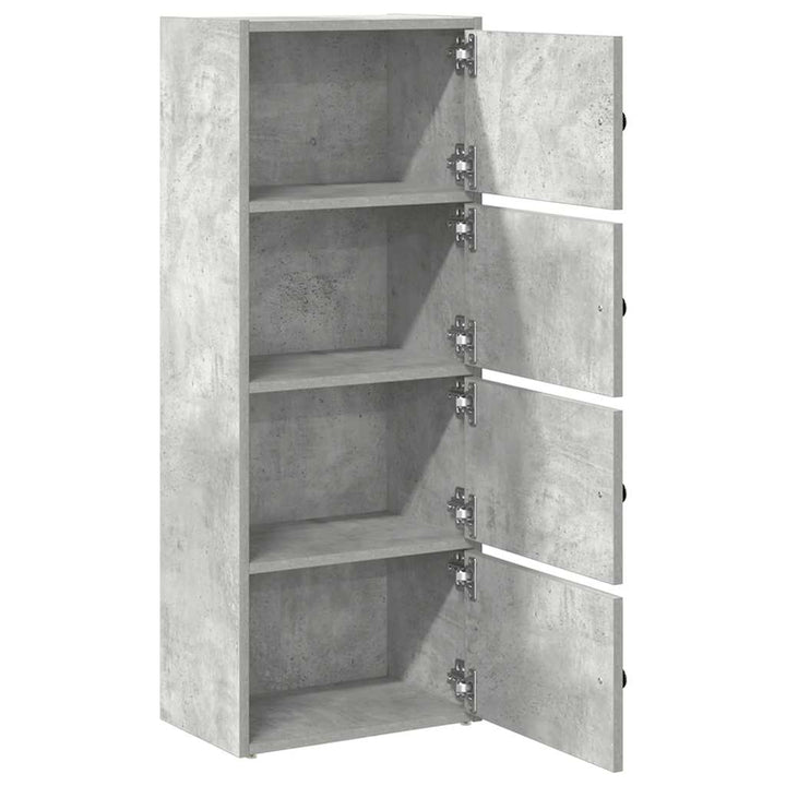bogreol 40x24x102 cm konstrueret træ betongrå
