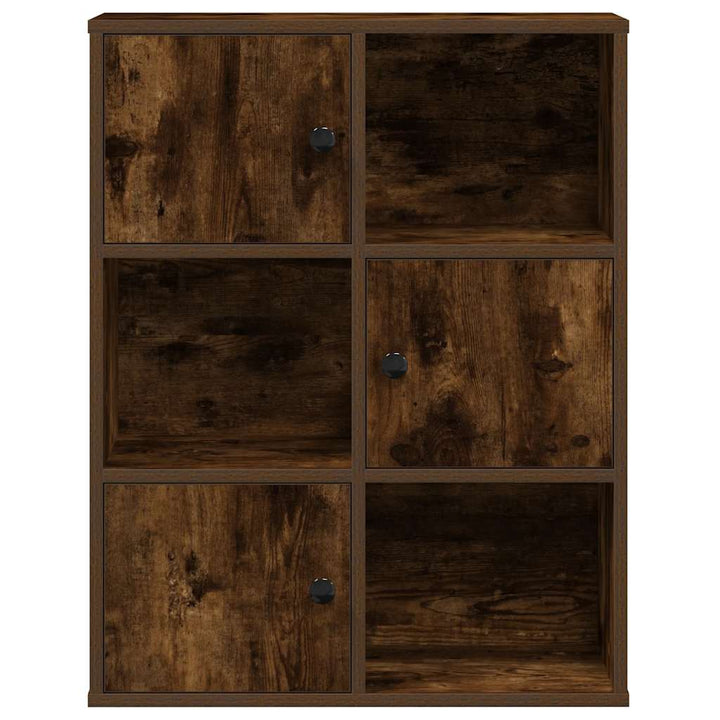 bogreol 60x24x76,5 cm konstrueret træ røget egetræsfarve