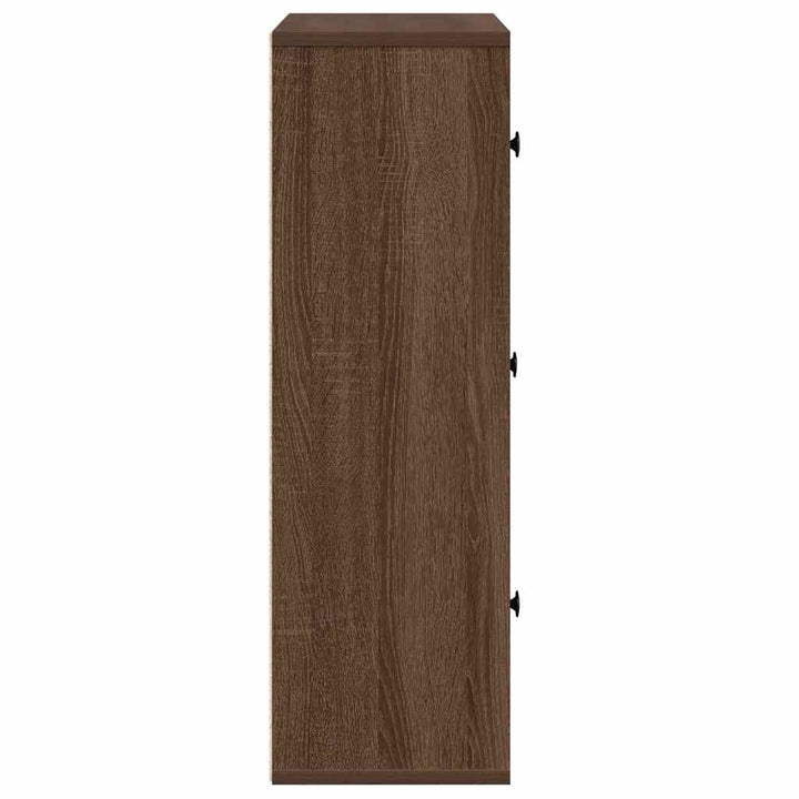bogreol 60x24x76,5 cm konstrueret træ brun egetræsfarve