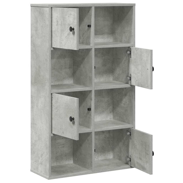 bogreol 60x24x101,5 cm konstrueret træ betongrå