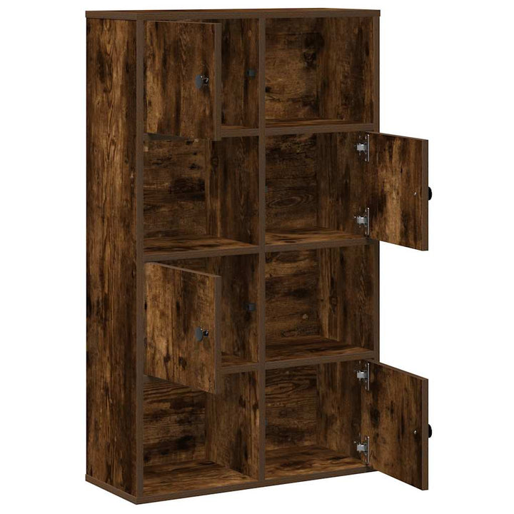 bogreol 60x24x101,5 cm konstrueret træ røget egetræsfarve