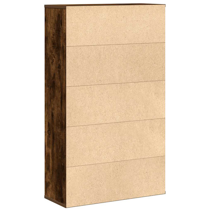 bogreol 60x24x101,5 cm konstrueret træ røget egetræsfarve