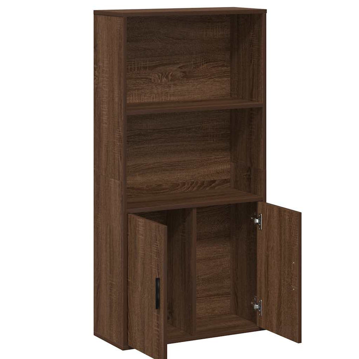 bogreol 60x24x120 cm konstrueret træ brun egetræsfarve