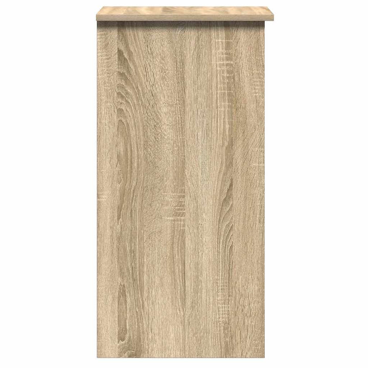 skrivebord m. hylder 84x40x78 cm konstrueret træ sonoma-eg