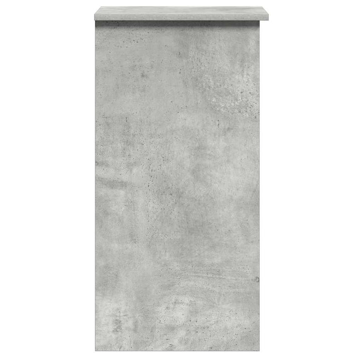 skrivebord m. hylder 84x40x78 cm konstrueret træ betongrå