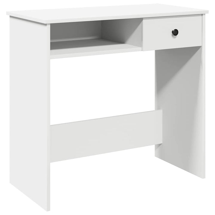 skrivebord 80x40x75 cm konstrueret træ hvid