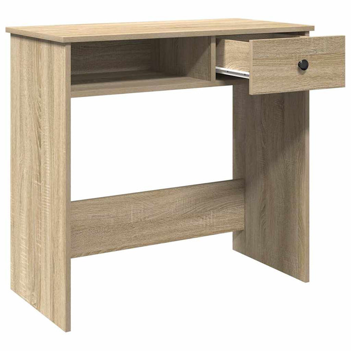 skrivebord 80x40x75 cm konstrueret træ sonoma-eg