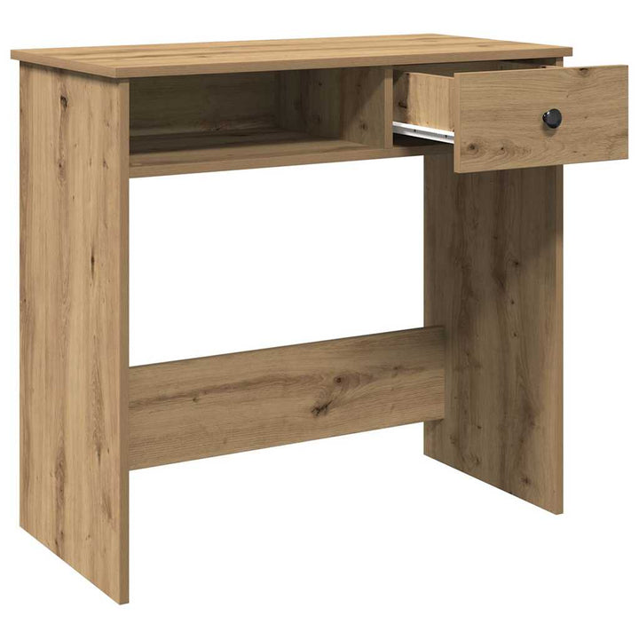 skrivebord 80x40x75 cm konstrueret træ kunsteg