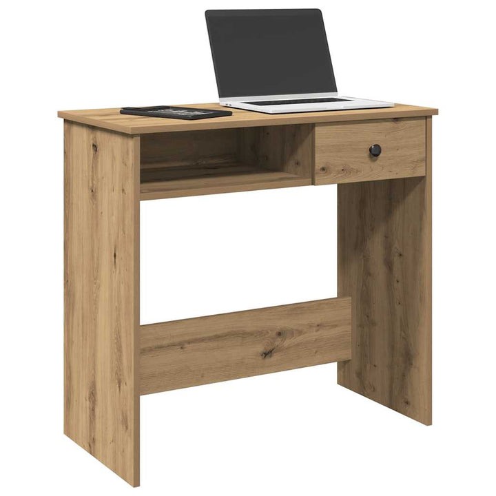 skrivebord 80x40x75 cm konstrueret træ kunsteg