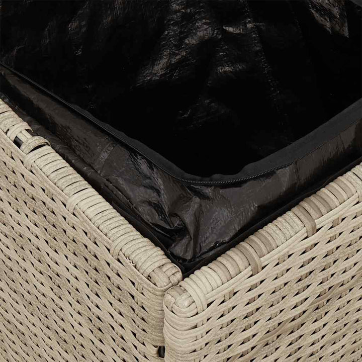 havestole med hynder 2 stk. 40x40x43 cm polyrattan lysegrå