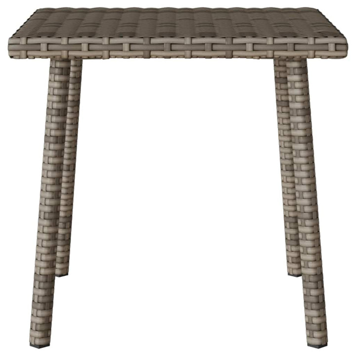 havesofabord 40x40x37 cm firkantet polyrattan grå