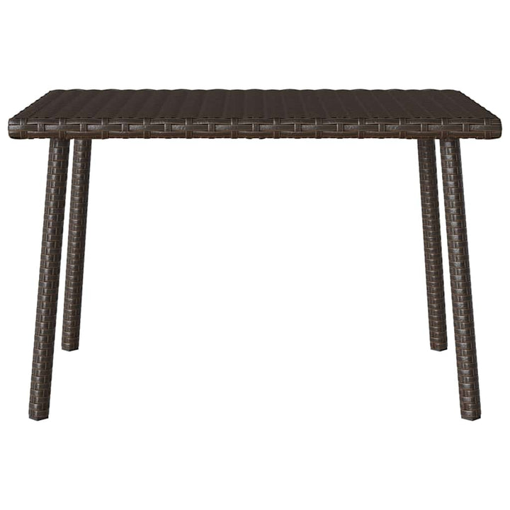 havesofabord 60x40x37 cm firkantet polyrattan brun