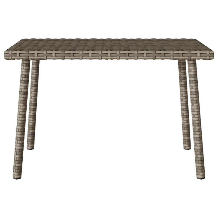havesofabord 60x40x37 cm firkantet polyrattan grå