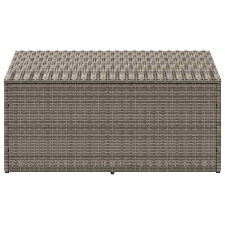 opbevaringskasse til haven grå 110x50x58 cm polyrattan
