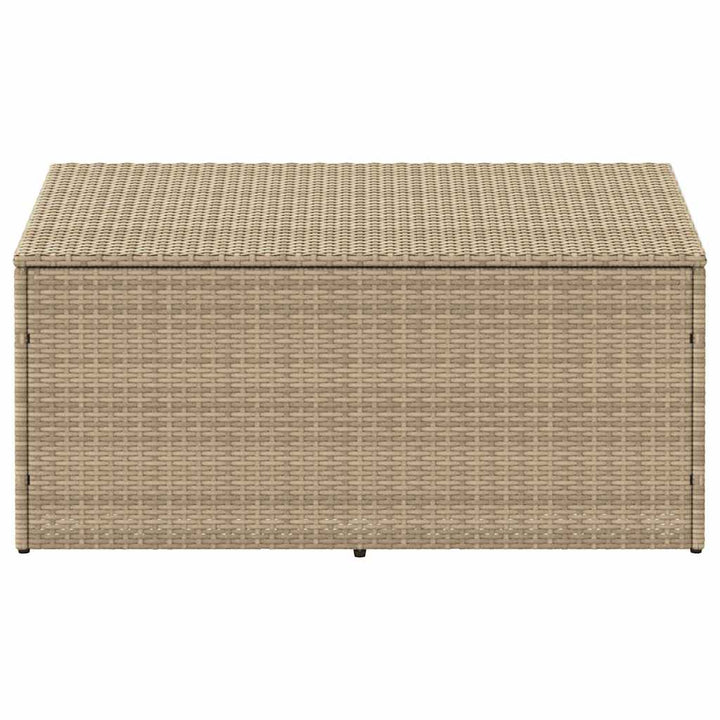 opbevaringskasse til haven beige 110x50x58 cm polyrattan